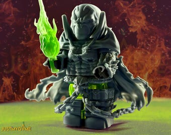 ALBERT'S FINAL DEAL: Custom Dark Fantasy Minifig-Compatible Armor Set, Printed Building Block Toys | Unpainted