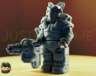 STEEL FROM NEVADA: Post-Apoc Custom Minifigure Compatible Armor Set, Printed Building Block Toys