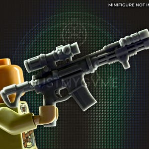 Special Service Rifle for Construction Toy Army Figures - Handcrafted Military Gear - Tabletop Collector Toy Figurine Gear