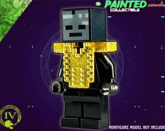 CUSTOM PAINTED Pixel Golden Platebody Compatible With All Minifigures and Construction Toy Figures