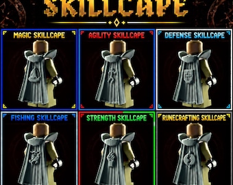 OSRS Skillcapes 19–24 | Choose Your RuneScape Custom Minifig Cape | 3D Printed Resin