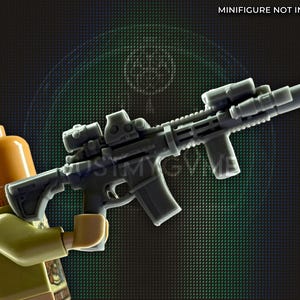 Tactical RECCE Rifle for Construction Toy Army Figures - Handcrafted Military Gear - Tabletop Collector Toy Figurine Gear