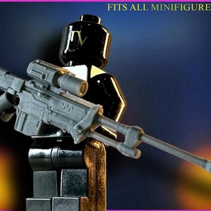 Rifle cazador celestial /> Futurismo inspirado en el espacio / Accesorio temático = Hecho a mano, construcción de resina premium de 8K para mini figuras