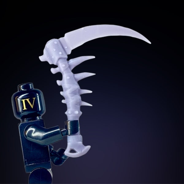 Lil' Scythe | | Custom Design Print | Minifig Weapon Accessory | Fits All Mini-Figurines | High Detail, Pro Quality