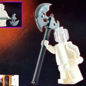 Gargoyle&#39;s Executioner Axe |&gt; Fits All Minifigures | Collectible Display Accessory | Handmade Premium 8K Build | Building Blocks Compatible