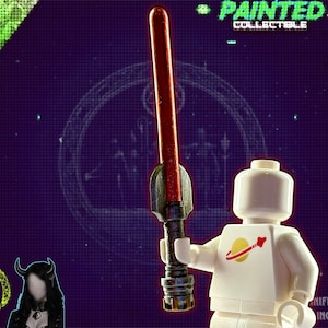 PAINTED: Battle Saber (WRATH-3) |&gt; For All Minifigures | Collectible Minifig Accessory | Apprentice Grade | Construction Toy Compatible