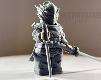 Dragon Mask Ninja Resin Minifig Kit: Rushing the Wall | Dual Katana Warrior