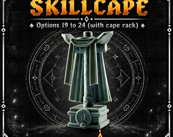OSRS Skillcapes 19–24 + Display Rack | RuneScape Custom Minifig Cape Set | 3D Printed Resin