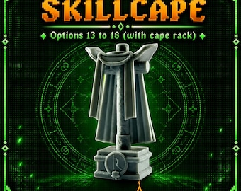 OSRS Skillcapes 13–18 + Display Rack | RuneScape Custom Minifig Cape Set | 3D Printed Resin