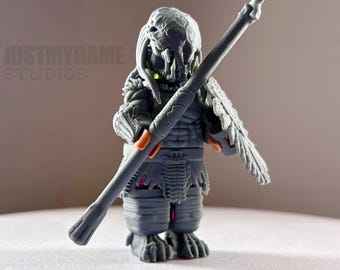 Wilderness Alien Hunter Resin Minifig Kit | Bone Spear Sci-Fi Warrior
