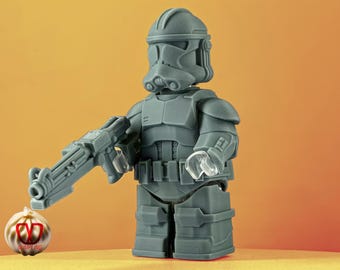 Custom Printed Minifigure Compatible Sci-Fi Fantasy Soldier Armor Set, Studio Quality Building Block Toys: Good Soldiers Follow