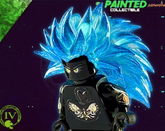 PAINTED / CUSTOM DESIGN: Primal Control V.4 |> Fits All Minifigures | Handcrafted Anime Hair Accessory | Building Blocks Compatible