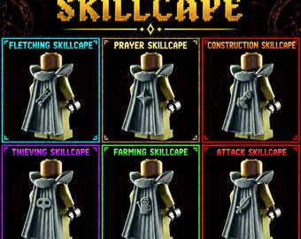 OSRS Skillcapes 13–18 | Choose Your RuneScape Custom Minifig Cape | 3D Printed Resin