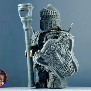 MAD LAD: Chaos Fantasy Custom Minifigur Kompatibles Rüstungsset, gedrucktes Bausteinspielzeug