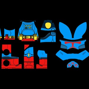 Sun Alien Trooper |&gt; Complete Digital File Decal Download | Waterslide Decal Transfer File | Building Block Decals | COMMERCIAL USE