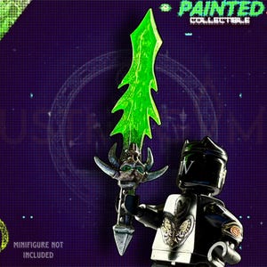 Painted Hellspawn&#39;s Respite Blade: Custom Minifigure Compatible Accessory