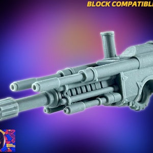 Cañón de defensa de naves espaciales portátil /> Se adapta a todas las minifiguras / Accesorio de exhibición coleccionable / Construcción premium 8K / Compatible con bloques de construcción