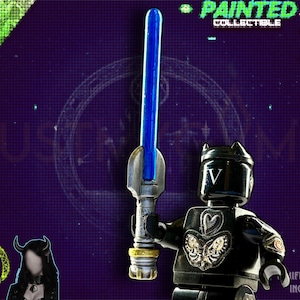 Painted Starforged Battlesaber (KNIGHT-4): Custom Minifigure Compatible Sword