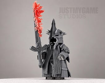 Once a Man | Cursed Dark King Armored Wraith Custom Minifig Figure | 3D Printed Resin