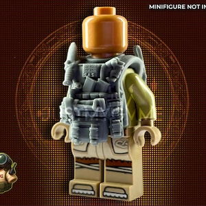 Hero of Nairobi Plate Carrier for Construction Toy Army Figures - Handcrafted Military Gear - Tabletop Collector Toy Figurine Gear