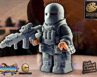 ATC1 RAIDER [ Alliedthreads Collab ]: Custom Designed Minifig-Compatible Tactical Armor Set | Building Toy Blocks Compatible