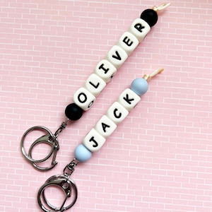 Personalised Beaded Keyring | Personalised Accessories | Keyring | Bag Tag | Name Tag