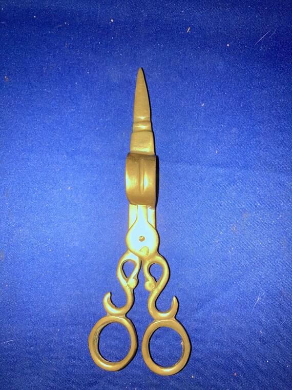 Vintage Brass Oil Lamp Wick Trimmer Candle Snuffer Etsy