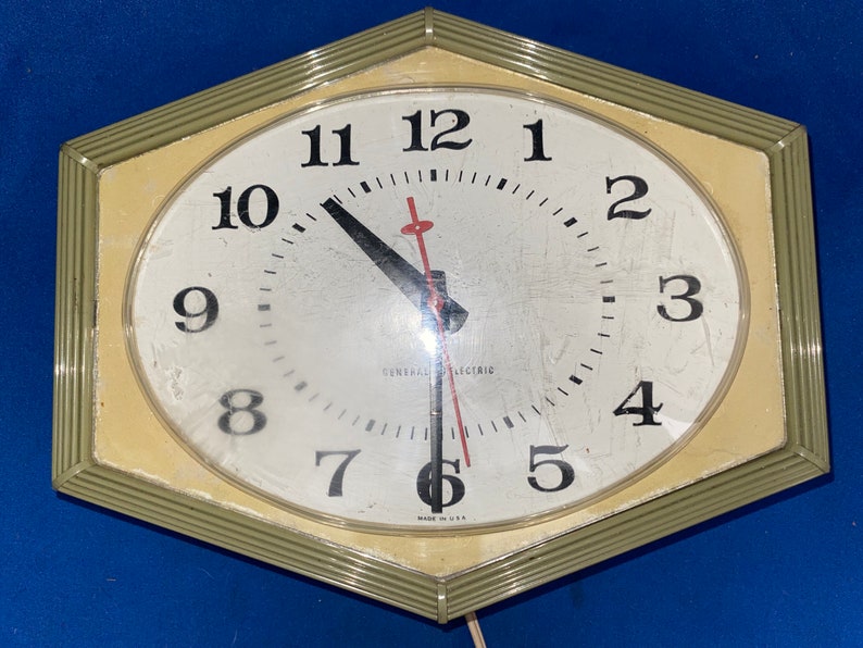 Midcentury Modern General Electric Wall Clock Etsy