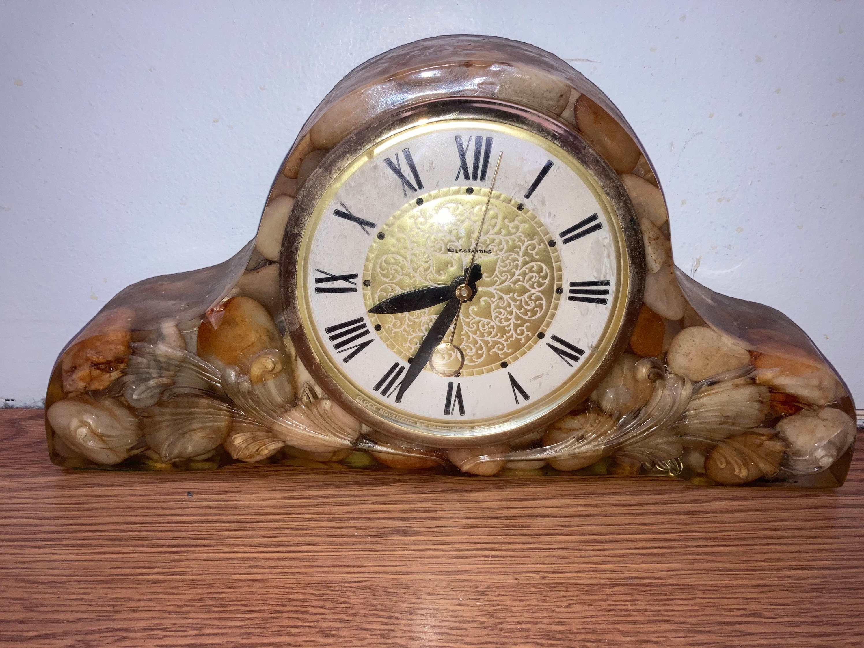 Vintage Lanshire Mid Century Modern Clock Working Vomit Clock Etsy