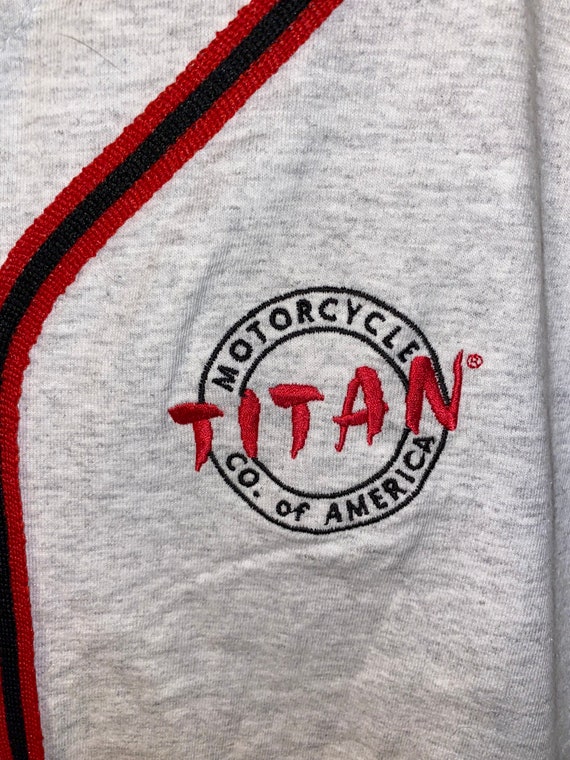 1990’s Titan Motorcycles button up XL t shirt - image 3