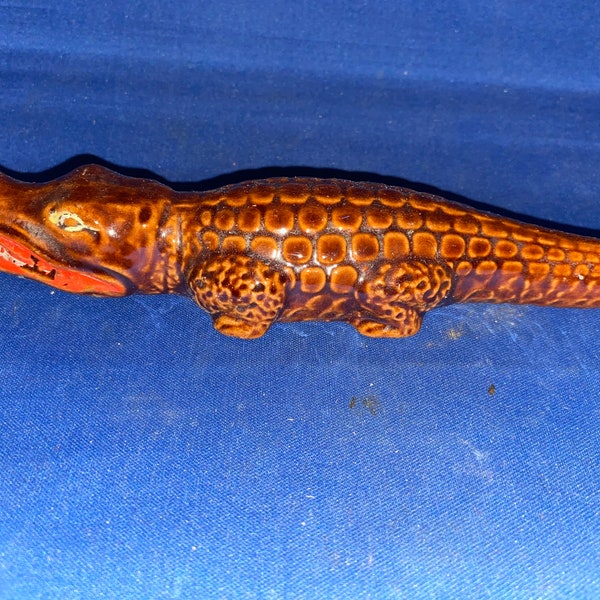 Made in Japan redware alligator