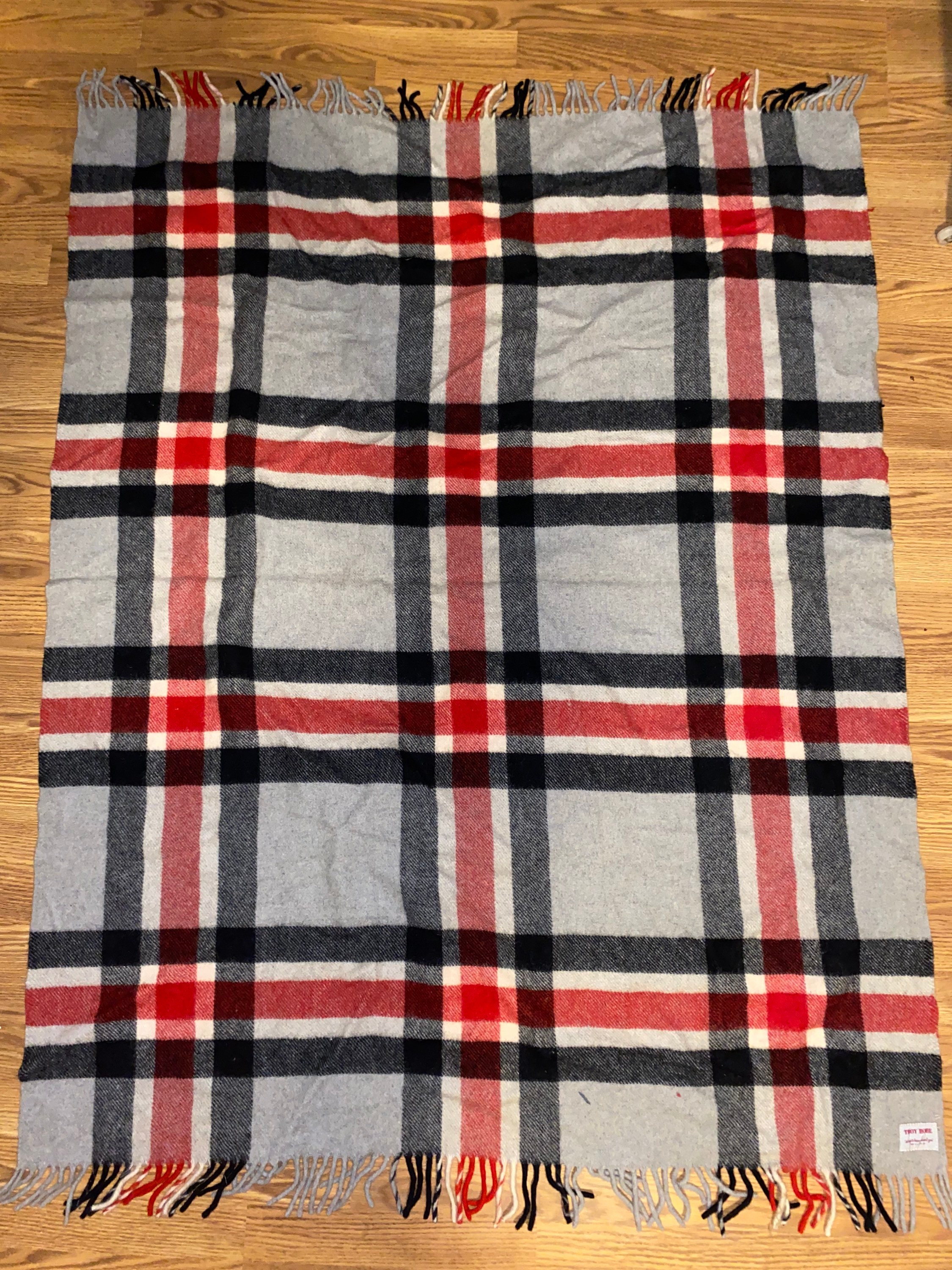 Vintage Troy Robe Stadium Lap Wool Blanket Measures 61x49 Etsy