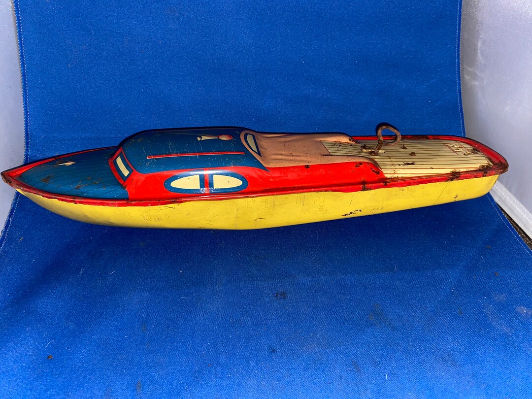 Tin Litho Lindsrom Toys Wind up Boat for Parts or Repair Etsy