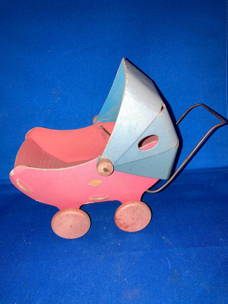 Vintage A Fibro Toy Doll Buggy by the Dolly Folding Kite and Etsy