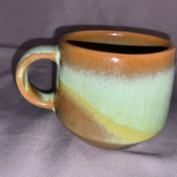 Vintage Frankoma Prairie Green coffee cup mug set of 5