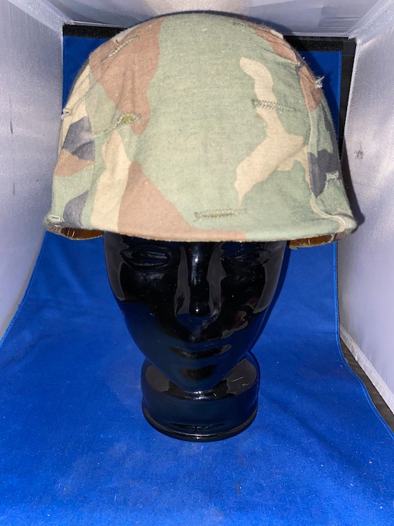 US Army M1 military helmet with liner missing chin