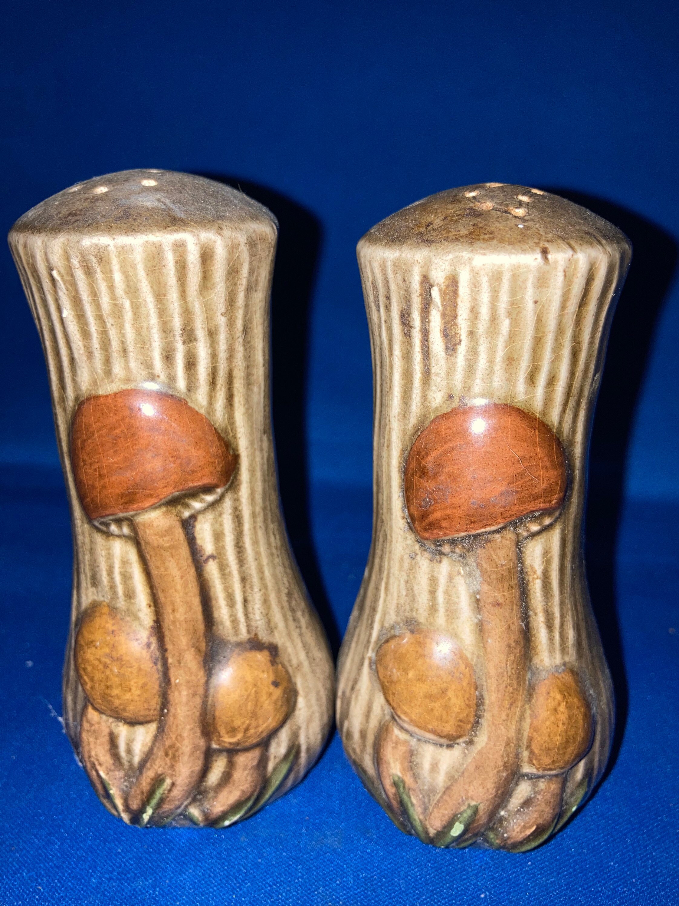 Vintage Mushroom Salt and Pepper Shakers Etsy