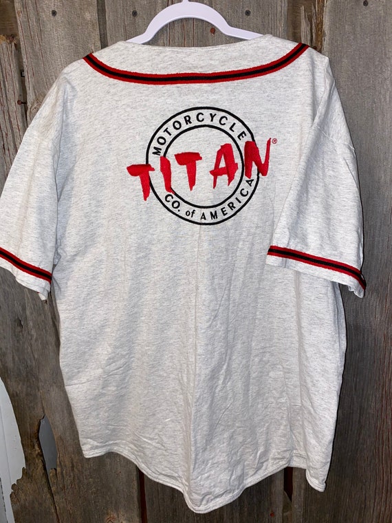 1990’s Titan Motorcycles button up XL t shirt - image 2