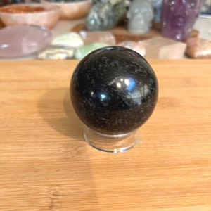 Indigo Gabbro Crystal Sphere Carving