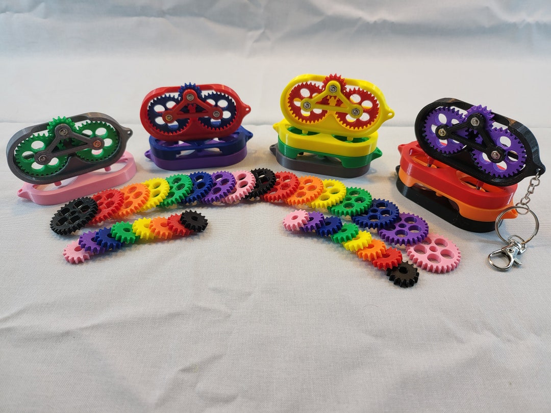 3 Gear Fidget Key Chain - Etsy