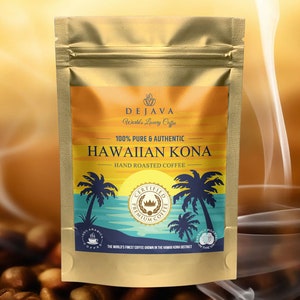 100% Pure Certified HAWAIIAN KONA Coffee in A Pouch - Freshly Roasted & Ground Coffee