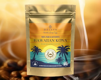 100% Pure Certified HAWAIIAN KONA Coffee in A Pouch - Freshly Roasted & Ground Coffee