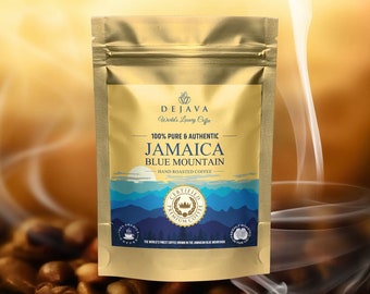 100% Pure Certified JAMAICA BLUE MOUNTAIN Coffee in A Pouch - Freshly Roasted & Ground Coffee