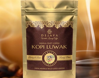 100% Pure Certified SUMATRA ACEH GAYO Wild Civet Kopi Luwak in A