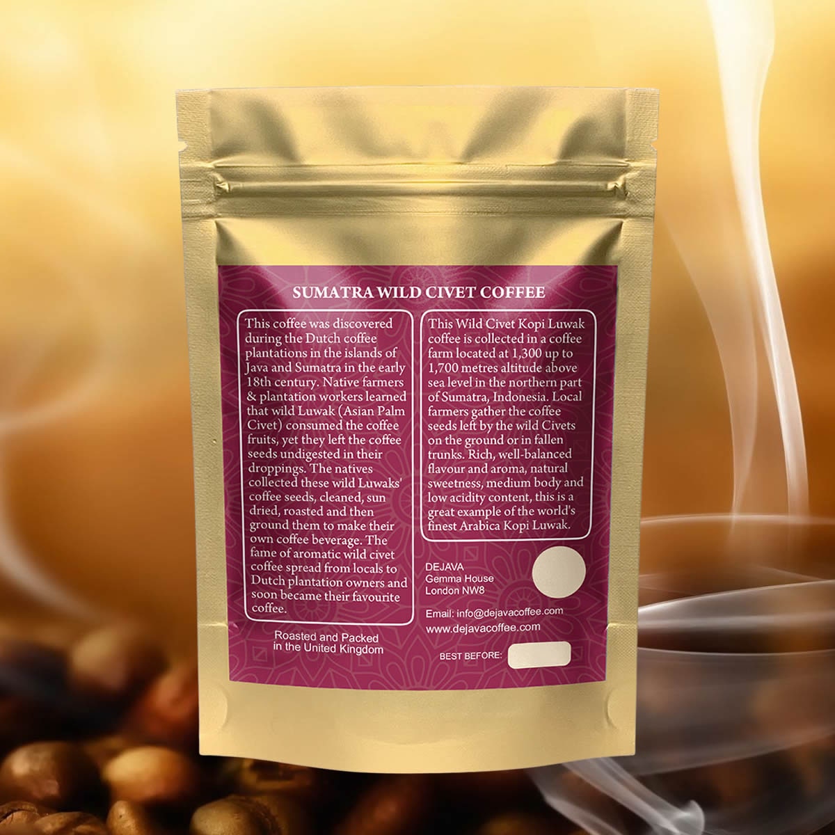 Shangri-La Coffee™ - Wild Kopi Luwak Coffee - Whole Beans