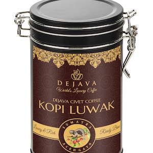 100% Pure Certified SUMATRA GAYO Wild Civet Kopi Luwak Gift Set 100g Freshly Roasted - Ground Coffee