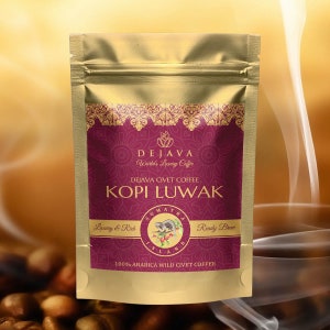 100% Pure Certified SUMATRA Wild Civet Kopi Luwak 50g Freshly Roasted - Ground Coffee