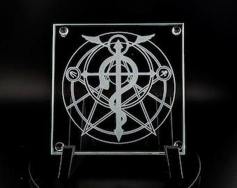 Fullmetal Alchemist Brotherhood - Square Anime / Manga Glass Coaster
