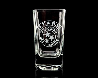 Vaso de chupito de Resident Evil - 85 ml (3 oz) grabado a medida / ESTRELLAS / Raccoon City