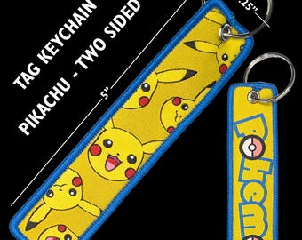 Pikachu Pokemon Tag Keychain